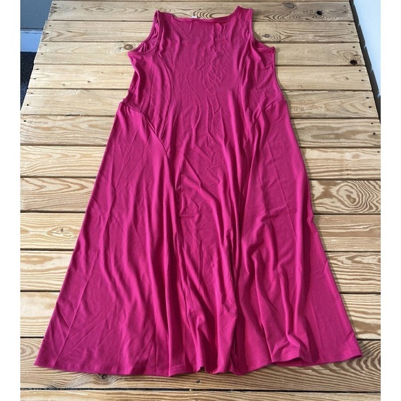 NEW Susan Graver Seamless Sleeveless Midi Dress Petite Small PS Pink Liquid Knit - Picture 2 of 7
